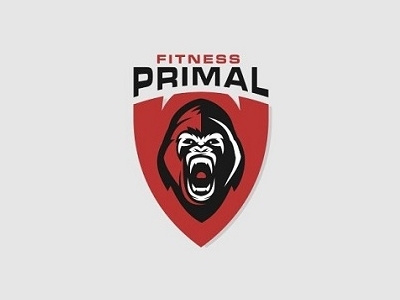 Gorilla ape creative design fitness gorilla logo masculine monkey simple sport