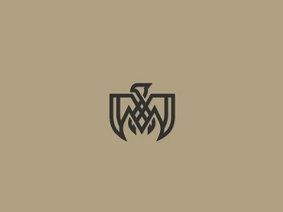 Eagle M ancient creative design eagle lines logo m monogram mythical simple