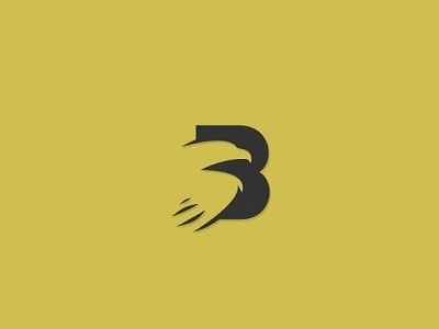 B eagle b creative design eagle lettermark logo simple