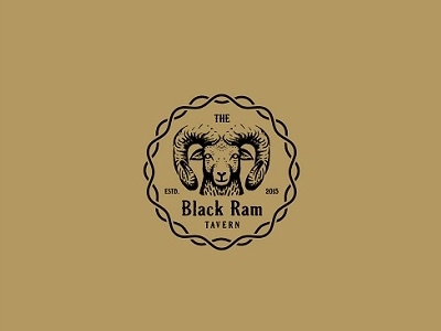 Black Ram art black creative design illustration logo ram rustic sheep vintage