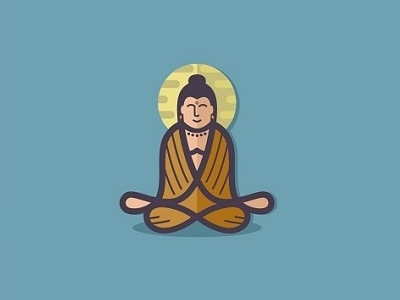 Buddha buddha character creative design god lines logo simple zen