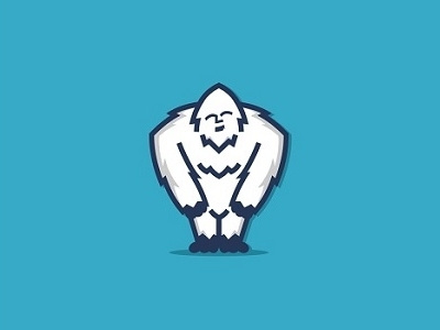 Yeti bigfoot creative design icon lines logo minimal simple snowman winter yeti