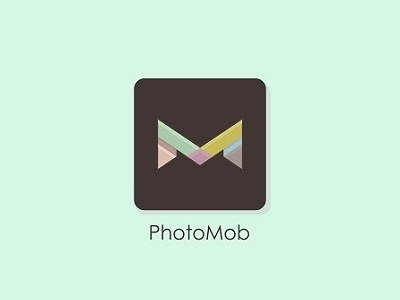PhotoMob - M app creative design icon lines logo iphone m monogram photo photography simple
