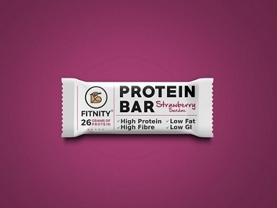 Fitnity bar creative design food gym label logo nutrition protein simple wellness