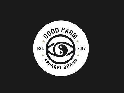 Good Harm apparel creative design eye fashion lines logo minimal simple yang ying