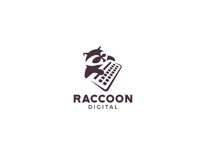 Raccoon Digital animal design digital keyboard logo logotype pc raccoon tech technology