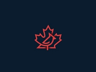 Cardinal Bird bird canada cardinal design leaf logo logomark maple mark