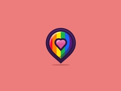 Gay App app application design gay heart icon lgbt logo love network rainbow social