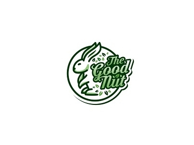 Rabbit animal badge design food leaf lines logo rabbit