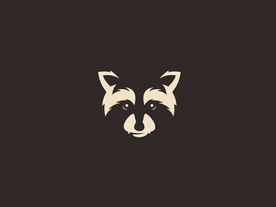 Raccoon animal black creative design logo marvel minimal negative raccoon rocket simple white