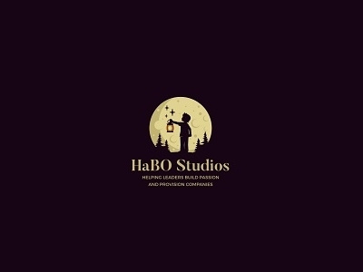 HaBo Studios boy branding design logo moon negative production space stars studio video