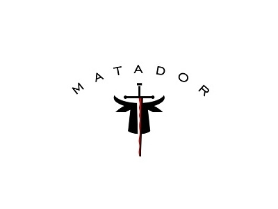 Matador branding bull creative design logo logotype matador sword toro