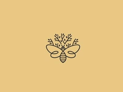 Honeybee bee branding creative honey honeybee icon lines logo minimal