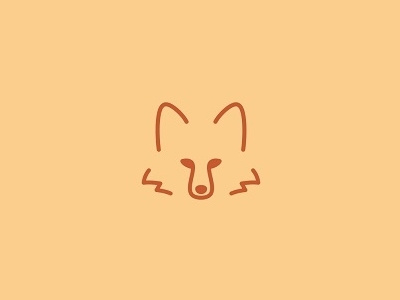 Fox abstract creative design fox foxy lines logo minimal
