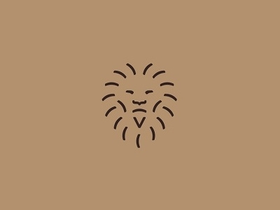 Lion brand lines lion logo logotype minimalistic