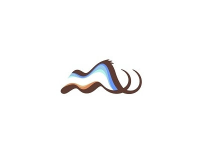 Mammoth M abstract animal brand branding colorful creative design letter lettermark logotype m mammoth