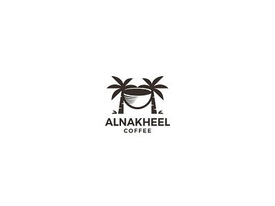 Alnakheel coffee arabic brand cafe coffee design logo logotype palm roasted tree