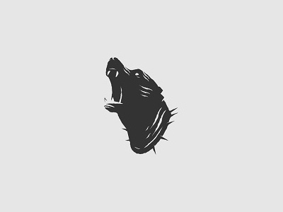 Kangal dog animal design dog head kangal logo logotype negative