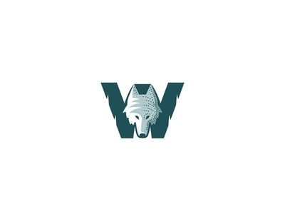 Wolf W animal design illustration letter letter w logo logotype w wild animal wolf wolf logo