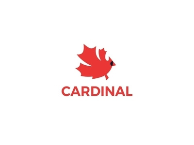 Cardinal Bird abstract bird logo canada cardinal creative design leaf logo maple leaf