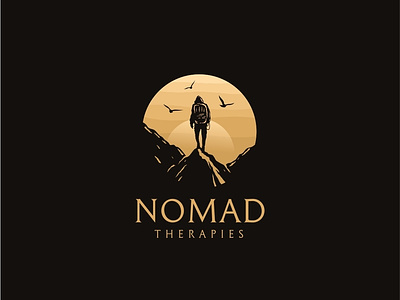 Nomad Therapies branding clinic design illustration logo outdoor logo therapy