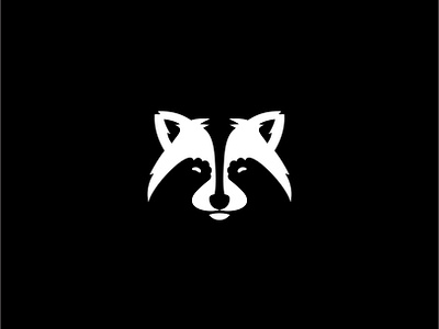 Raccoon Logo abstract animal black creative design hands logo logotype minimal raccoon raccoons simple vector