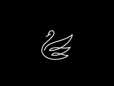 Swan logo abstract animal brand creative lines logo logotype minimal swan