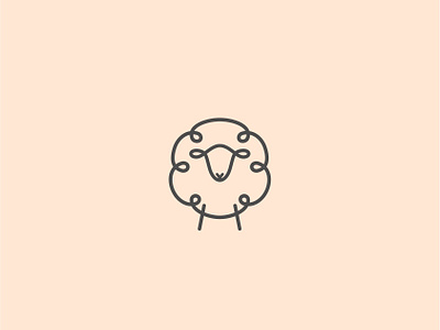 Sheep abstract animal brand branding creative design lines logo logotype minimal sheep simple vector