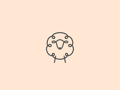 Sheep abstract animal brand branding creative design lines logo logotype minimal sheep simple vector