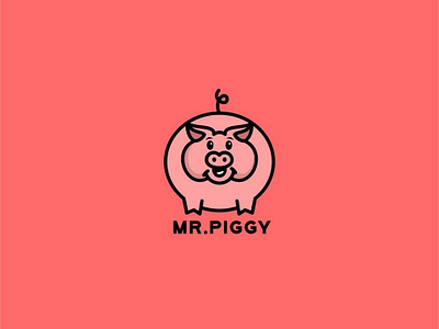 Mr.Piggy animal design food icon logo logotype meat pig piggy vector