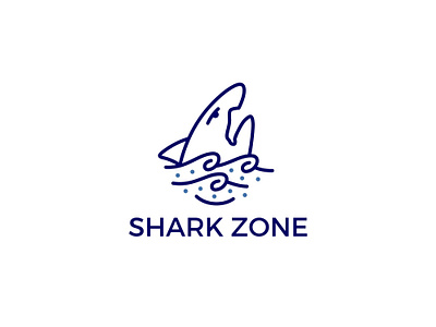 Shark beach creative design lines logo logotype minimal sea shark sharks summer