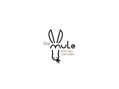 The Mule abstract branding cannabis logo creative design donkey lines logotype minimal mule simple