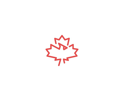 Cardinal Bird bird bird icon bird logo canadian cardinal creative icon lines maple leaf minimal simple