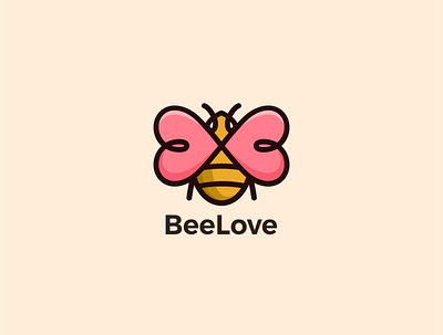 Bee Love abstract bee creative design heart heart logo honey honey bee icon logo logotype love vector