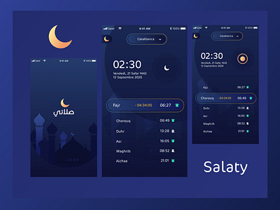 Salaty | Prayer Mobile App - Dark Mode