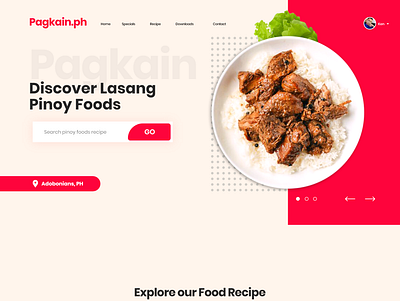 Pagkain.ph ui ux web