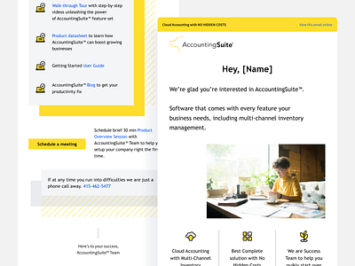 Email design for AccountingSuite design flat minimal ui vector web website