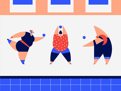To be the sporty one. bodypositive flat gym illustration minimal sport ui vector web