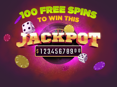 JACKPOT 100 casino chips dice fireworks free jackpot purple roulette slots spins win