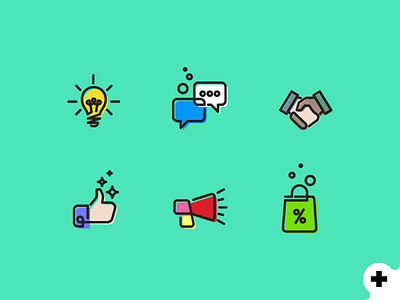 Social Icons bag conversation discount handhsake icon ideas like presentation social speaker