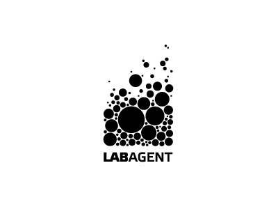 LABAGENT agent data lab labagent laboratory logo particles square