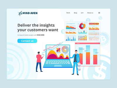 Market Analytics website landing page analytics chart blue and white business landing page business page characterdesign clean design color colour and lines fresh home page illustration illustrator marketing storytale typogaphy uiux uiux design victor wedsite