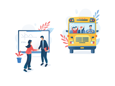 School web portal Illustrations