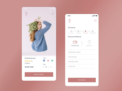 DailyUI Day 002 "Pretty in bloom" app checkout dailyui design ui ux