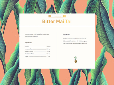 Bitter Mai Tai cocktail colfax creativemarket goldfoil jungle recipe sentinel telegraph type