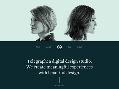 Telegraph Creative agency design layout ui