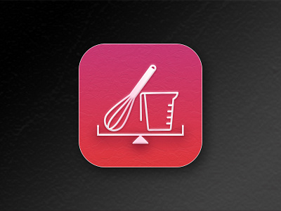 UI Challenge - App Icon app dailyui dailyui005 dailyuichallenge food icon iconapp illustrator interface measure photoshop ui ux