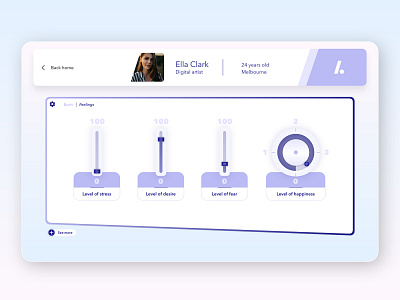 UI Challenge - Settings - Feelings concept