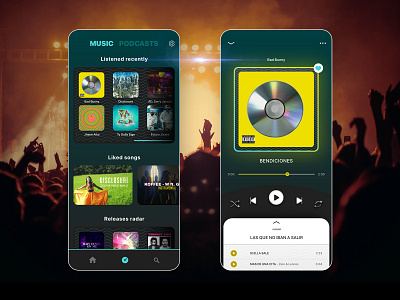 UI Challenge - Music Player dailyui dailyui 009 dailyuichallenge interface mobile music musicplayer player ui ux xd