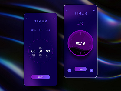 UI Challenge - Countdown timer concept countdown dailyui dailyui014 dailyuichallenge gradient interface mobile photoshop timer ui ux xd